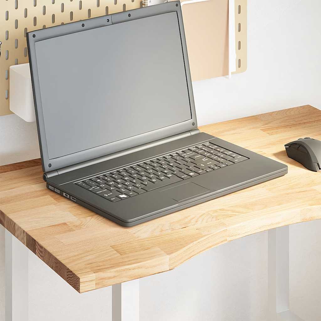Plateau de bureau en chêne massif brut 80x50x2,5 cm