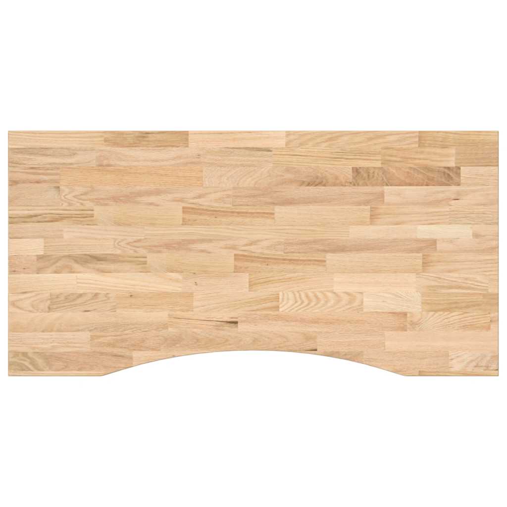 Plateau de bureau non traité 100x50x2,5 cm chêne massif