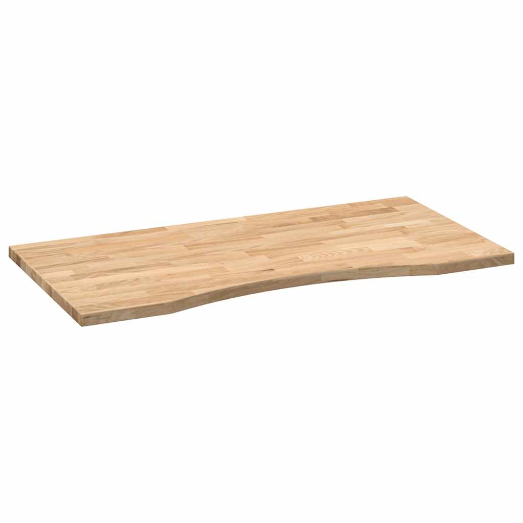 Plateau de bureau non traité 100x50x2,5 cm chêne massif