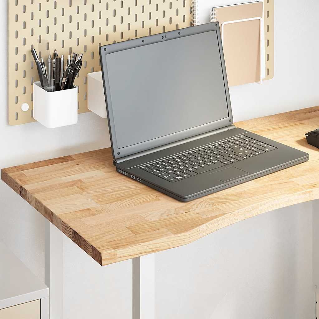 Plateau de bureau non traité 100x50x2,5 cm chêne massif