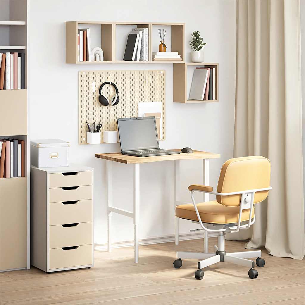Plateau de bureau en chêne massif brut 80x60x2,5 cm