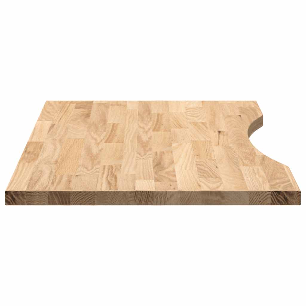 Plateau de bureau en chêne massif brut 80x60x2,5 cm