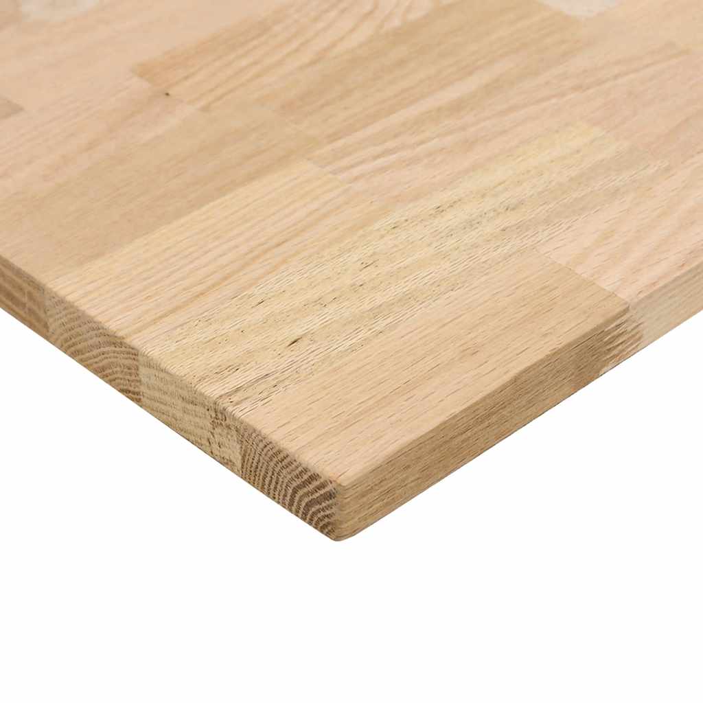 Plateau de bureau en chêne massif brut 80x60x2,5 cm