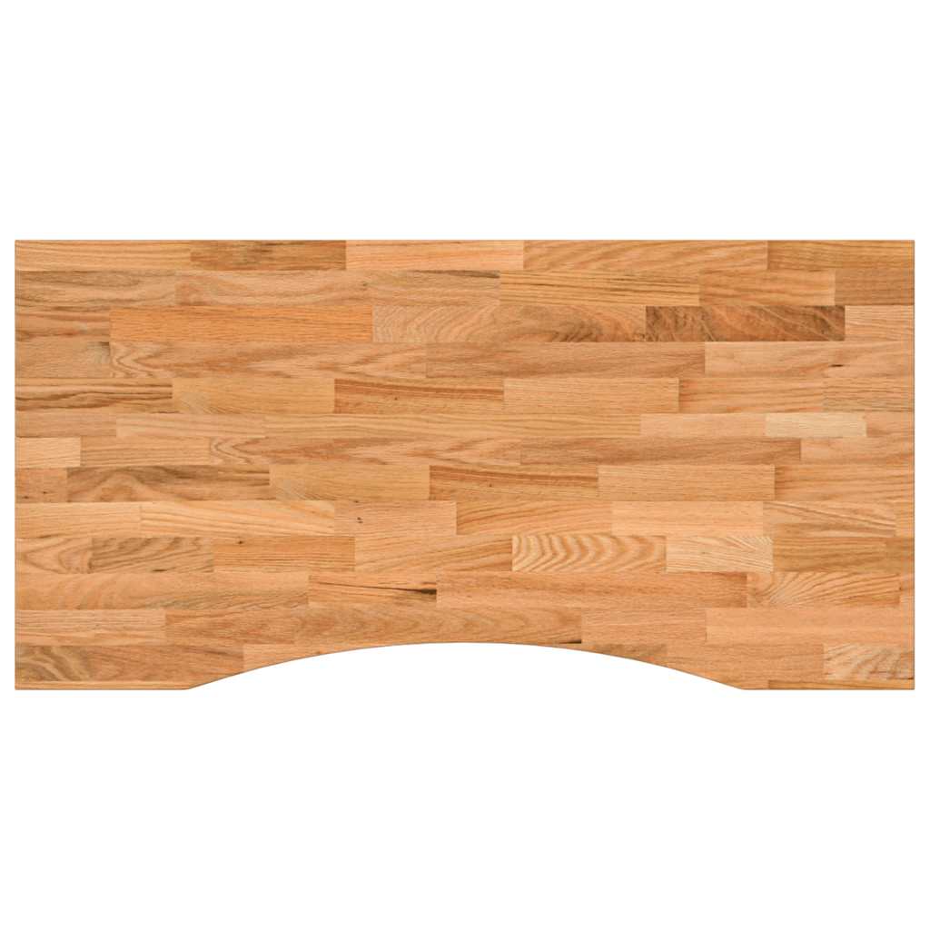 Desk top light brown 100x50x2.5 cm solid oak