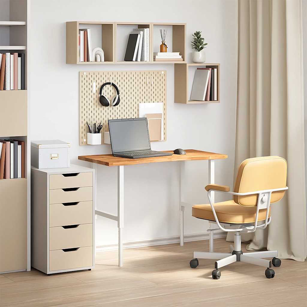 Desk top light brown 100x50x2.5 cm solid oak