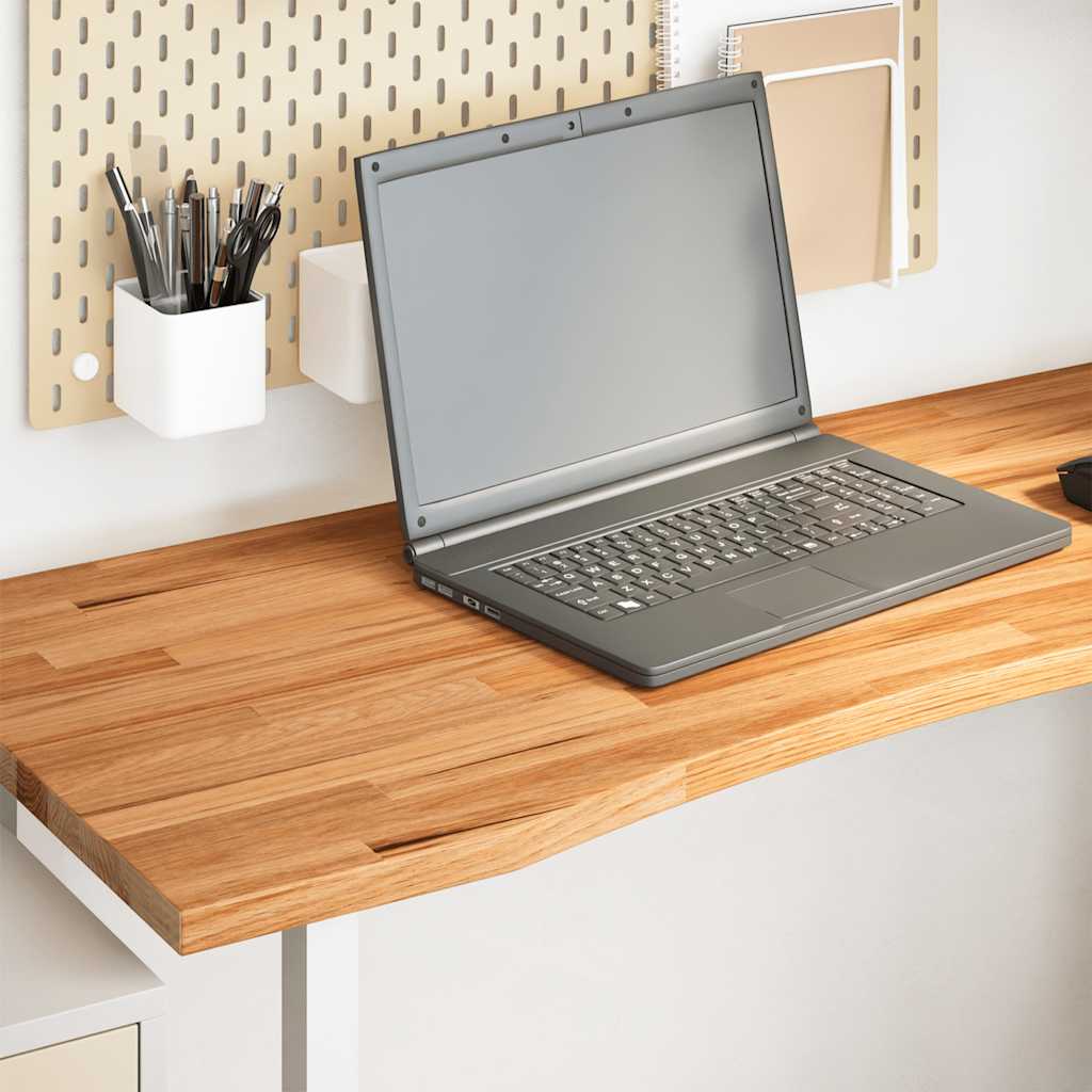 Desk top light brown 120x50x2.5 cm solid oak