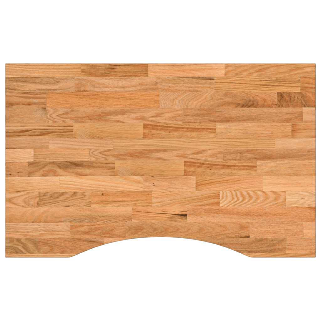 Desk top light brown 80x60x2.5 cm solid oak