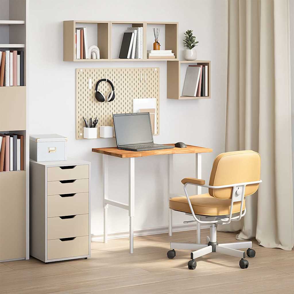 Desk top light brown 80x60x2.5 cm solid oak