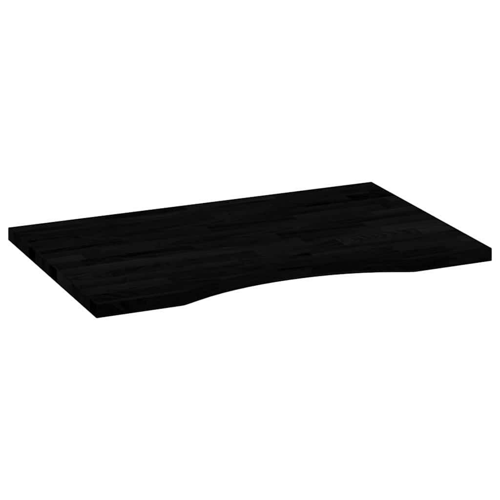 Desk top dark brown 80x50x2.5 cm solid oak