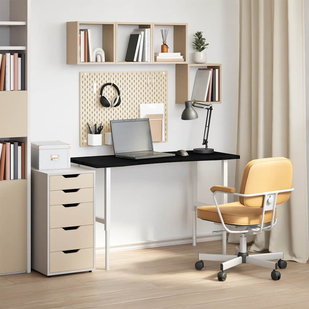 Desk top dark brown 120x50x2.5 cm solid oak