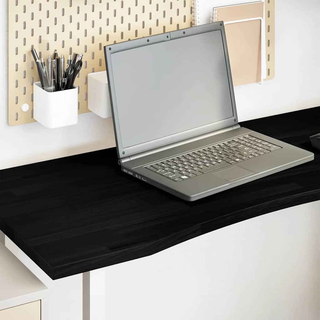 Desk top dark brown 120x50x2.5 cm solid oak