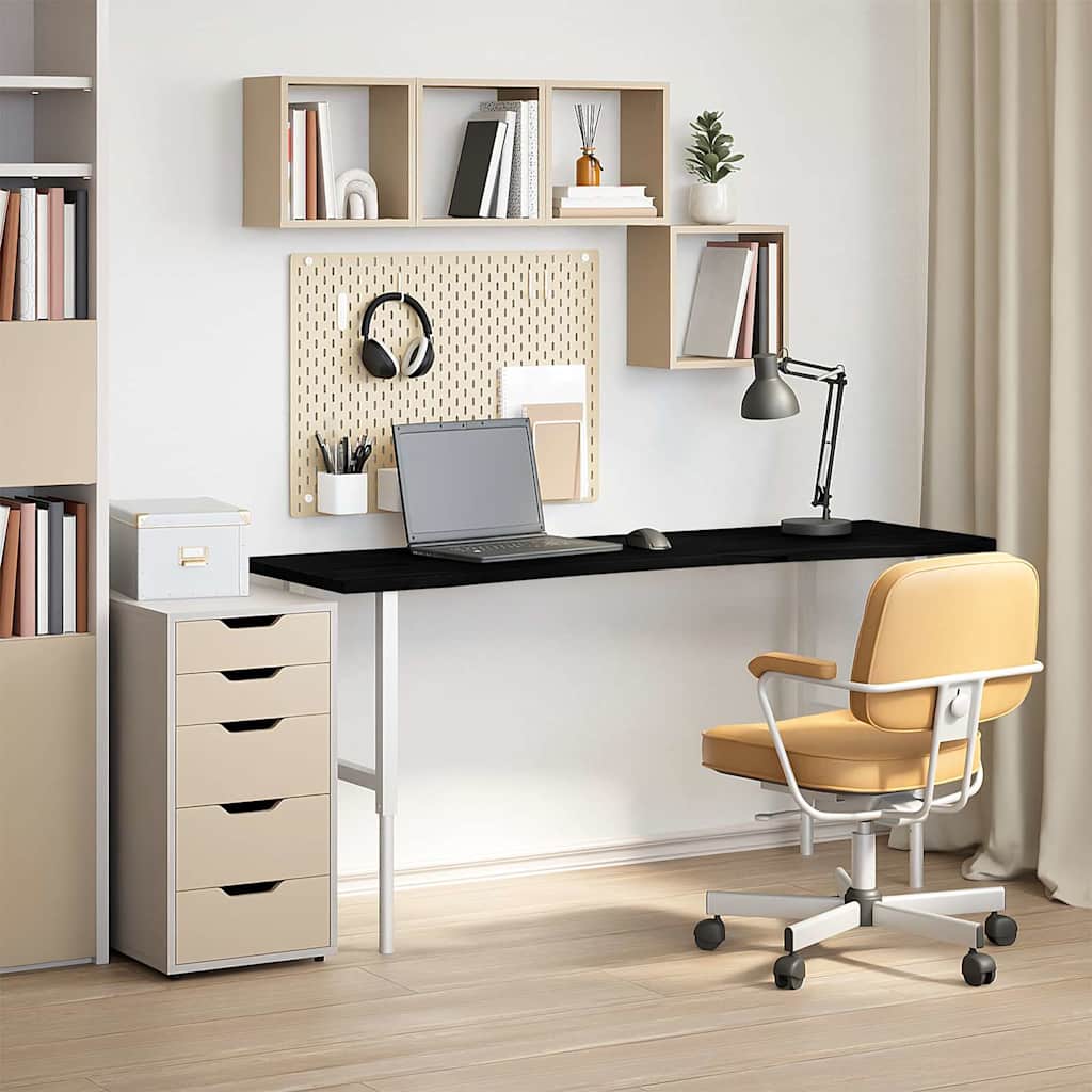 Desk top dark brown 160x50x2.5 cm solid oak
