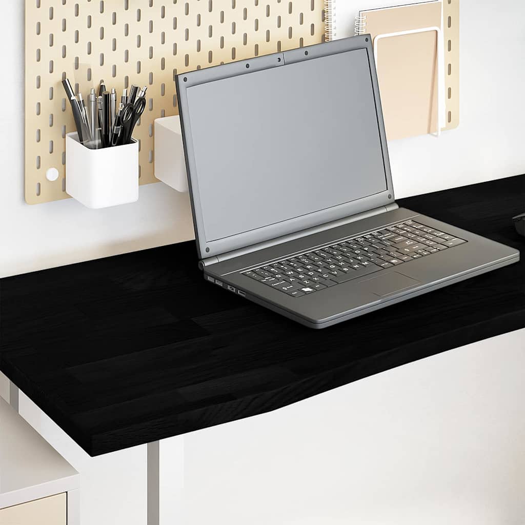 Desk top dark brown 160x50x2.5 cm solid oak