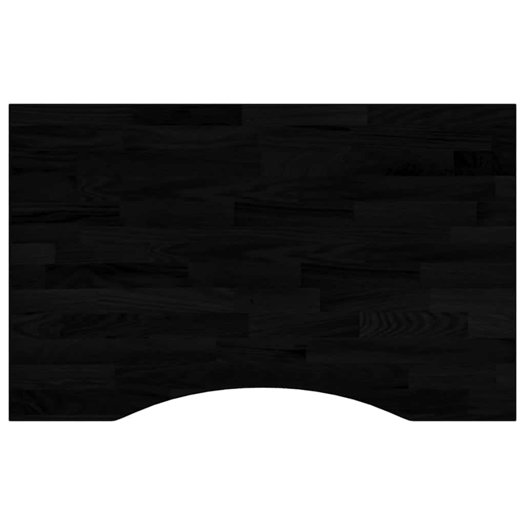 Desk top dark brown 80x60x2.5 cm solid oak