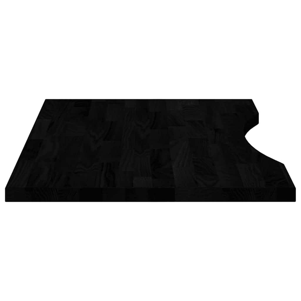 Desk top dark brown 80x60x2.5 cm solid oak