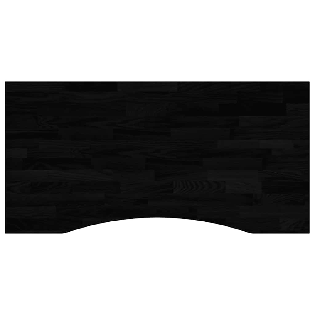 Desk top dark brown 100x60x2.5 cm solid oak