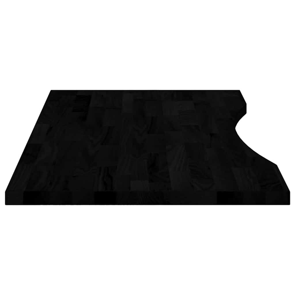 Desk top dark brown 100x60x2.5 cm solid oak