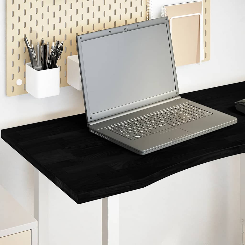 Desk top dark brown 100x60x2.5 cm solid oak