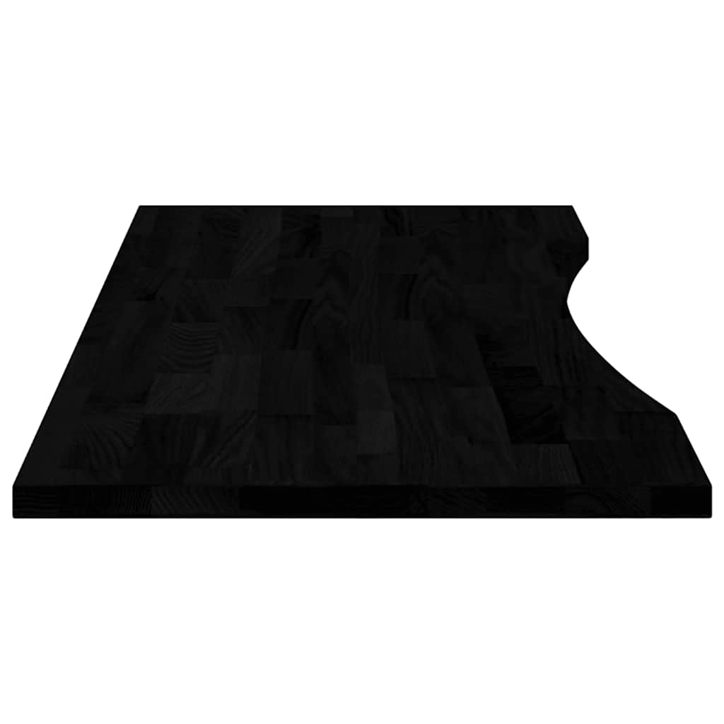 Desk top dark brown 120x60x2.5 cm solid oak
