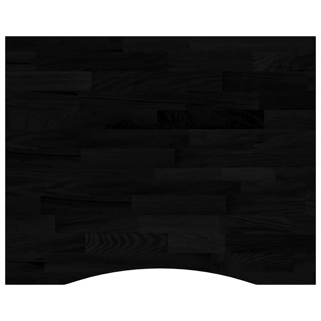 Desk top dark brown 100x80x2.5 cm solid oak