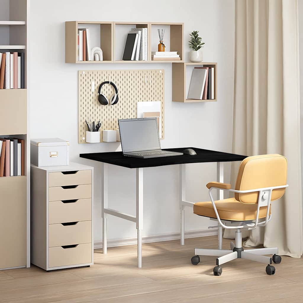 Desk top dark brown 100x80x2.5 cm solid oak