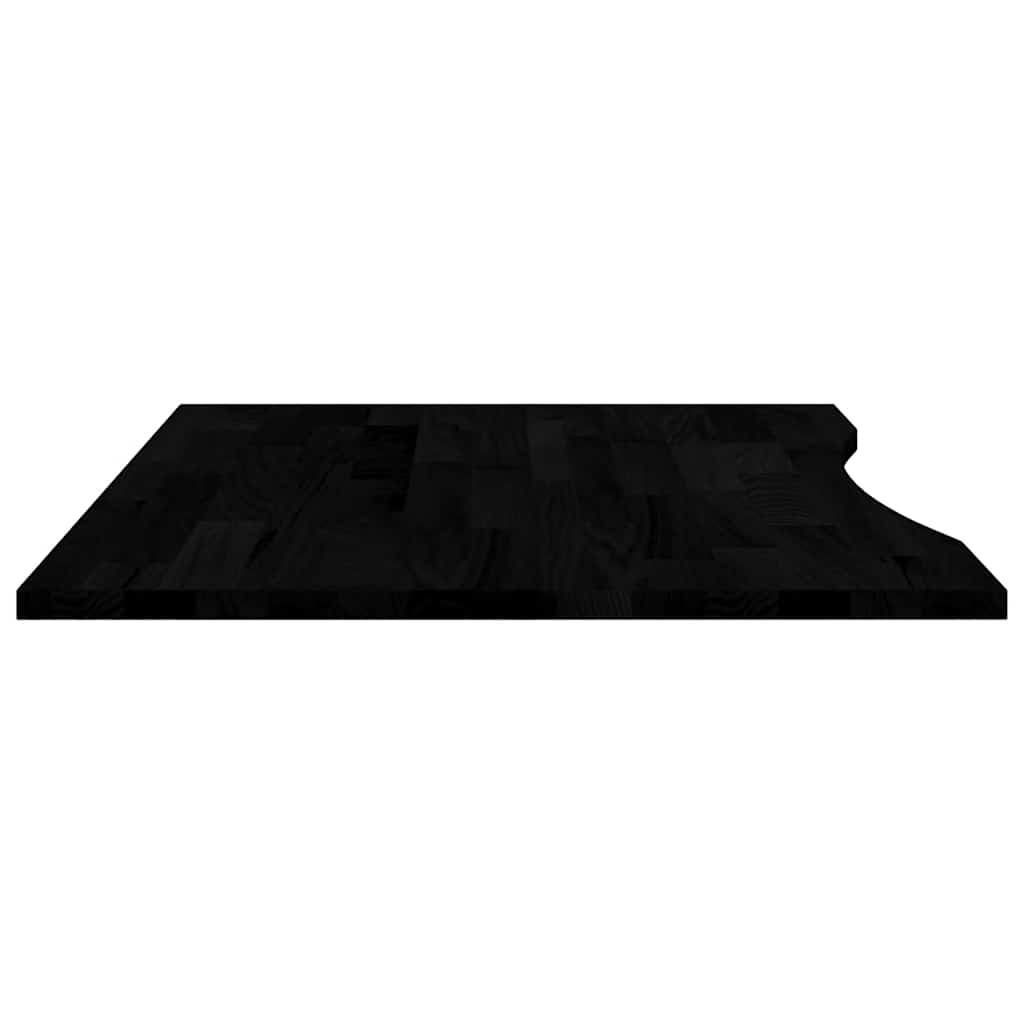 Desk top dark brown 100x80x2.5 cm solid oak