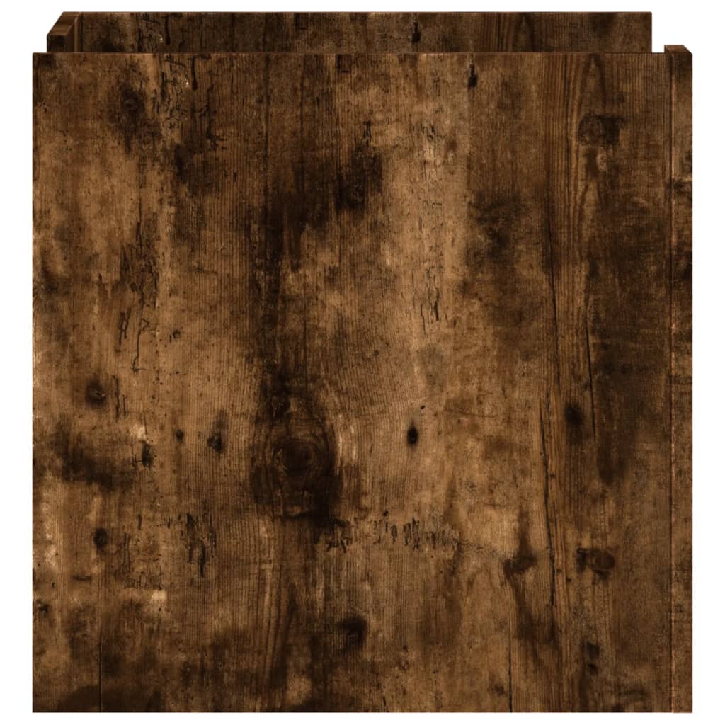 Bedside table smoked oak 45x50x50 cm wood material