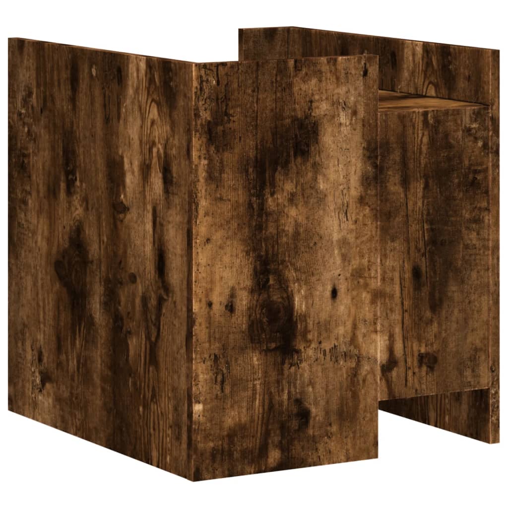 Bedside table smoked oak 45x50x50 cm wood material
