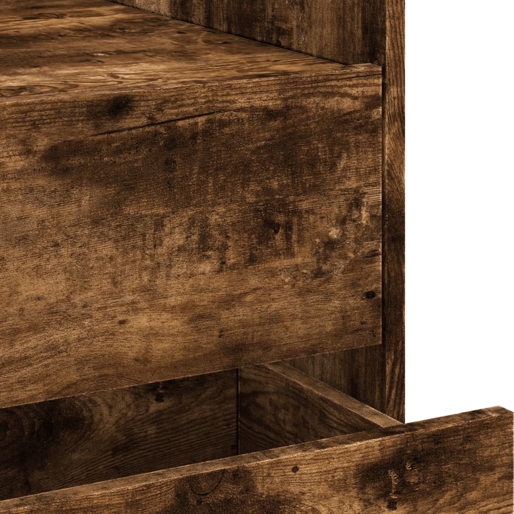 Bedside table smoked oak 45x50x50 cm wood material