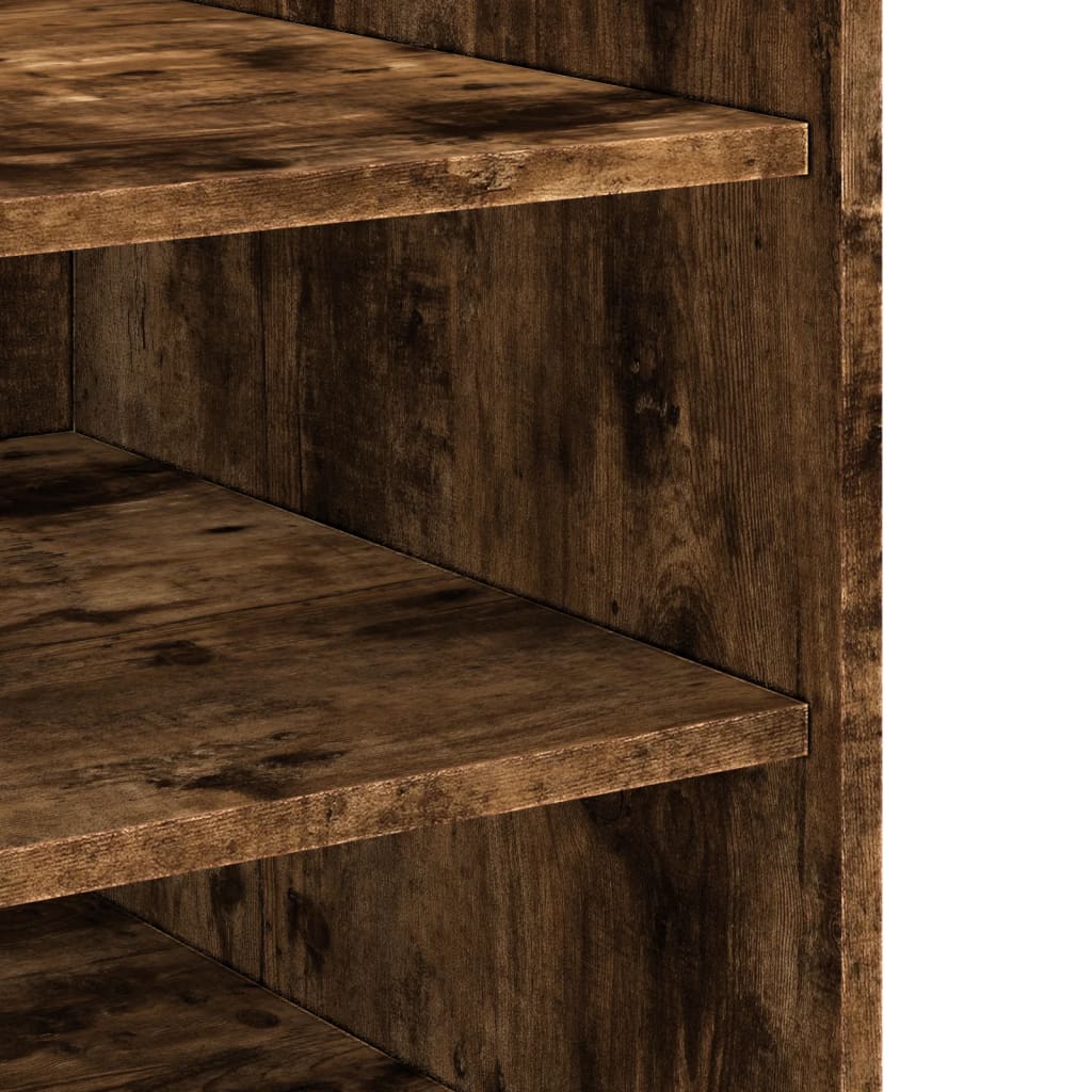 Bedside table smoked oak 45x50x50 cm wood material