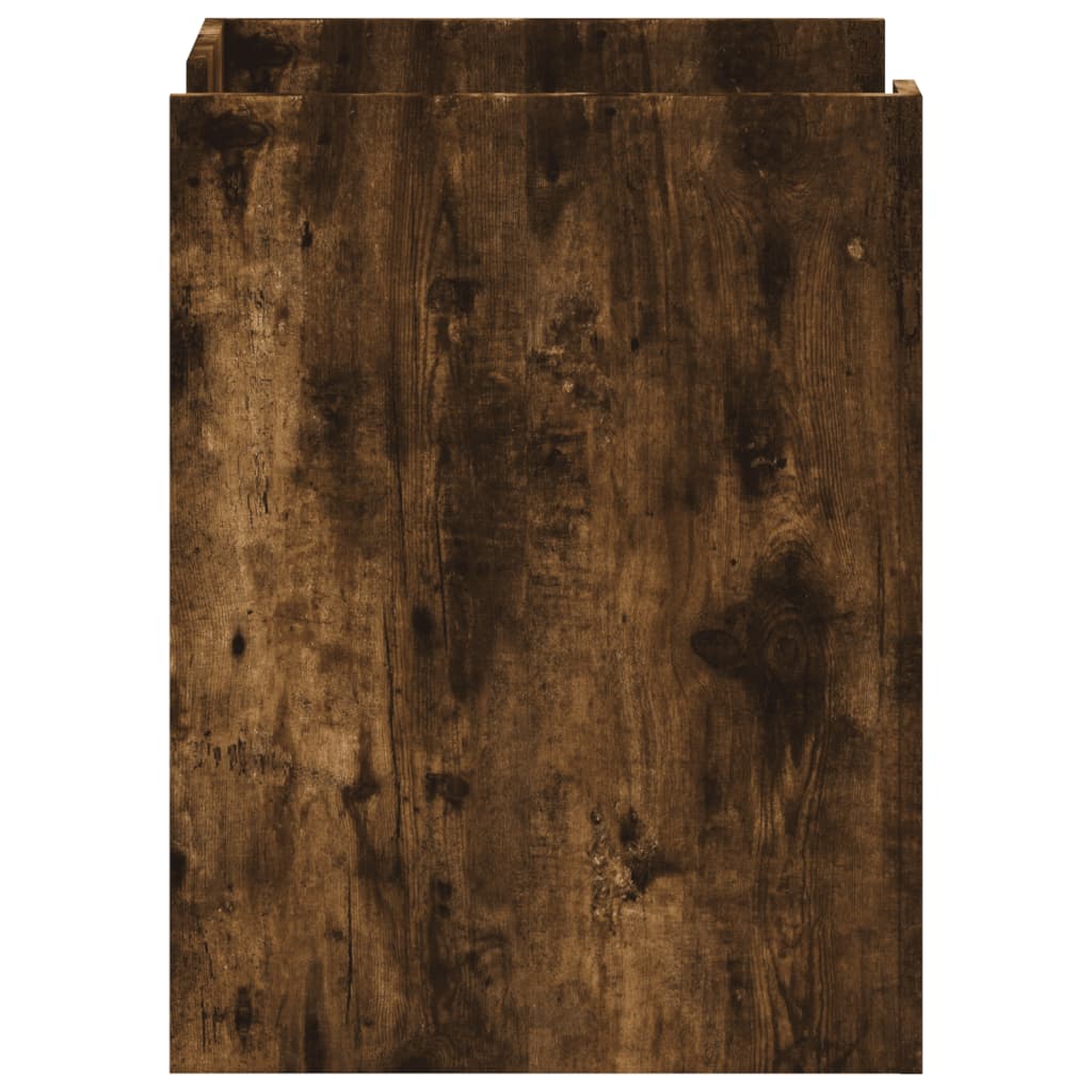 Bedside table smoked oak 45x50x65 cm wood material