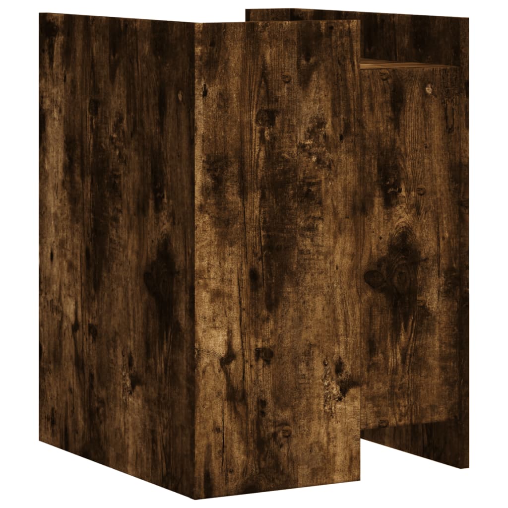 Bedside table smoked oak 45x50x65 cm wood material