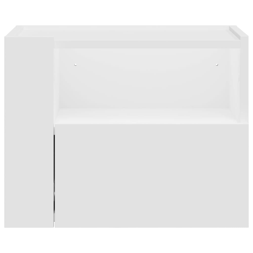 Wall Bedside Table White 45x30x35 cm