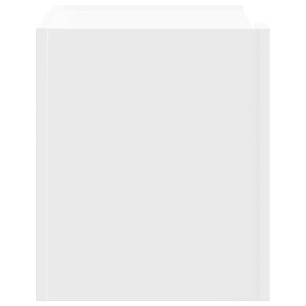 Wall Bedside Table White 45x30x35 cm