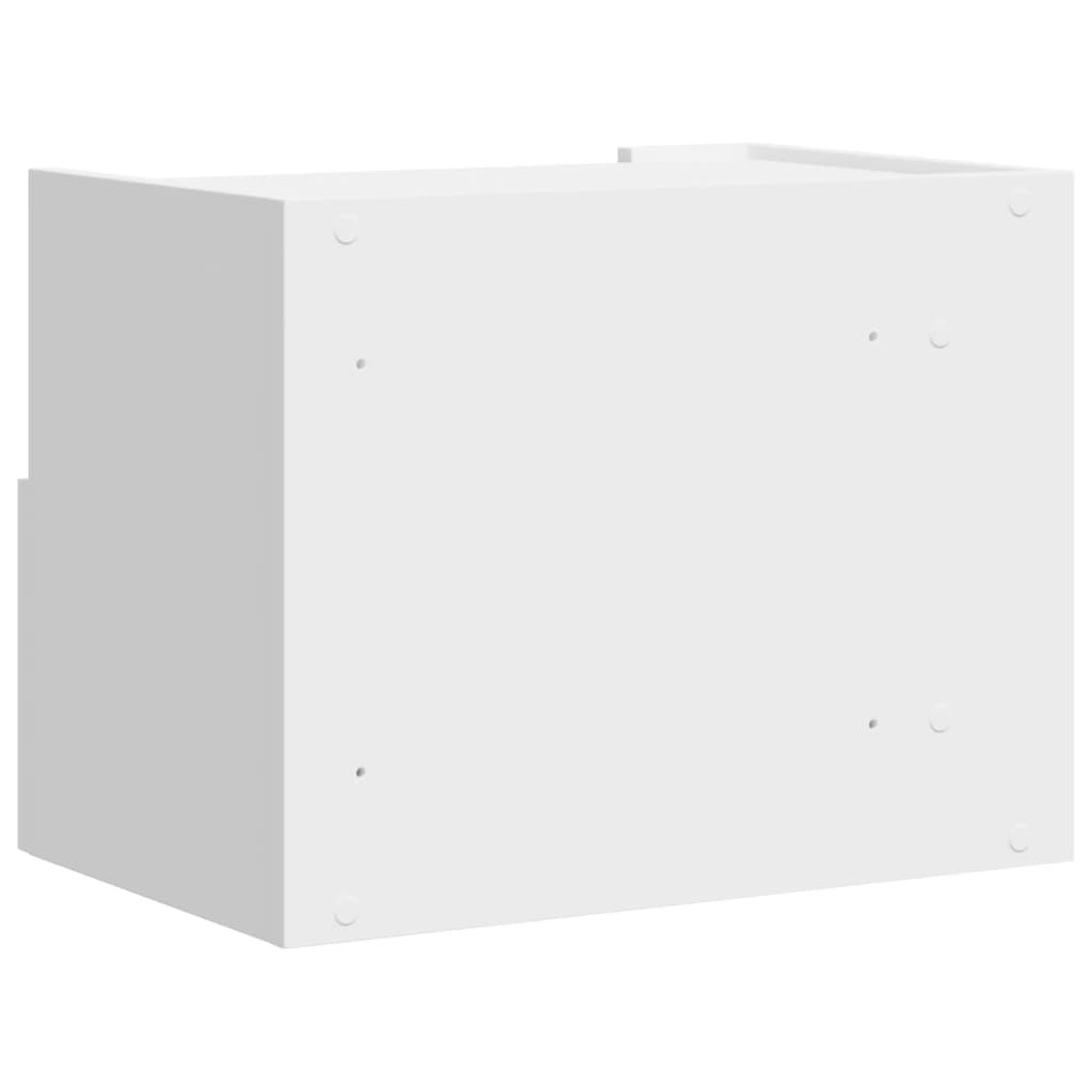Wall Bedside Table White 45x30x35 cm