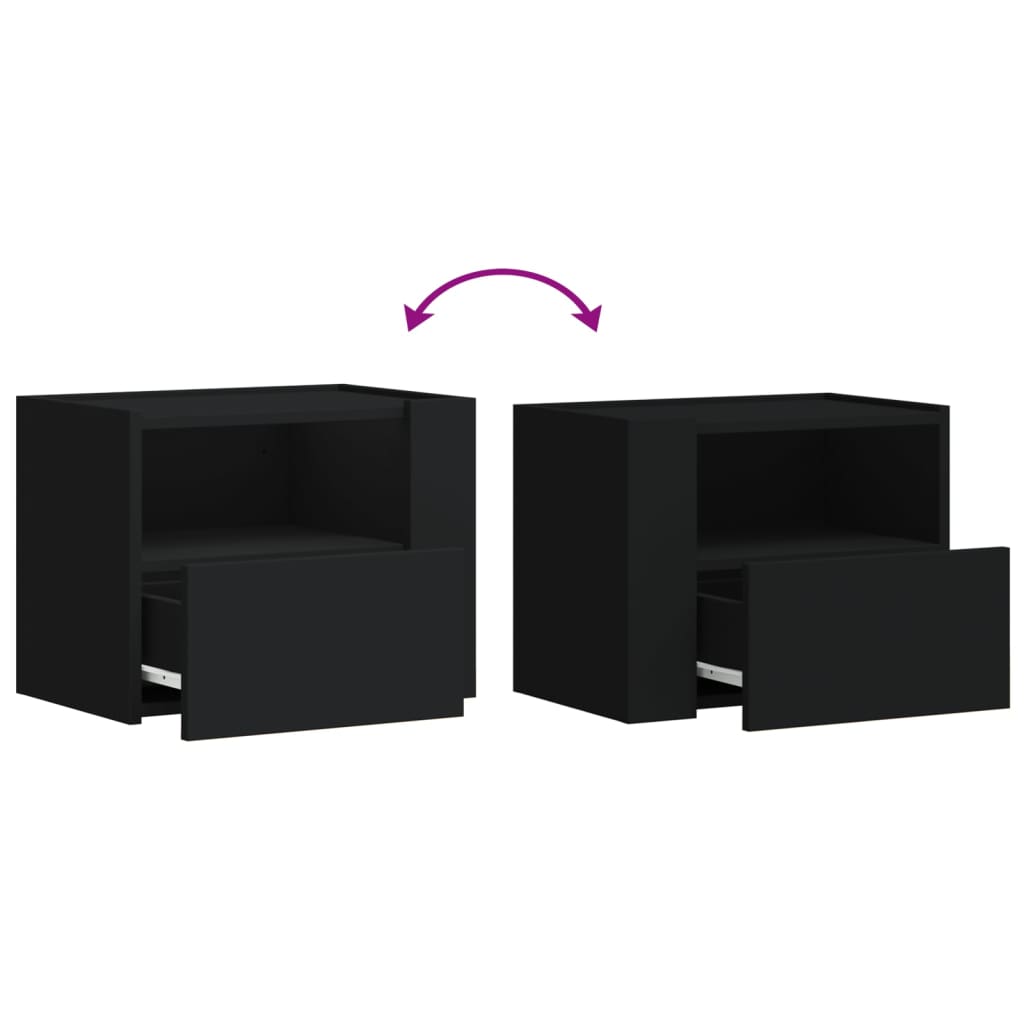 Wall Bedside Tables 2 pcs. White 45x30x35 cm