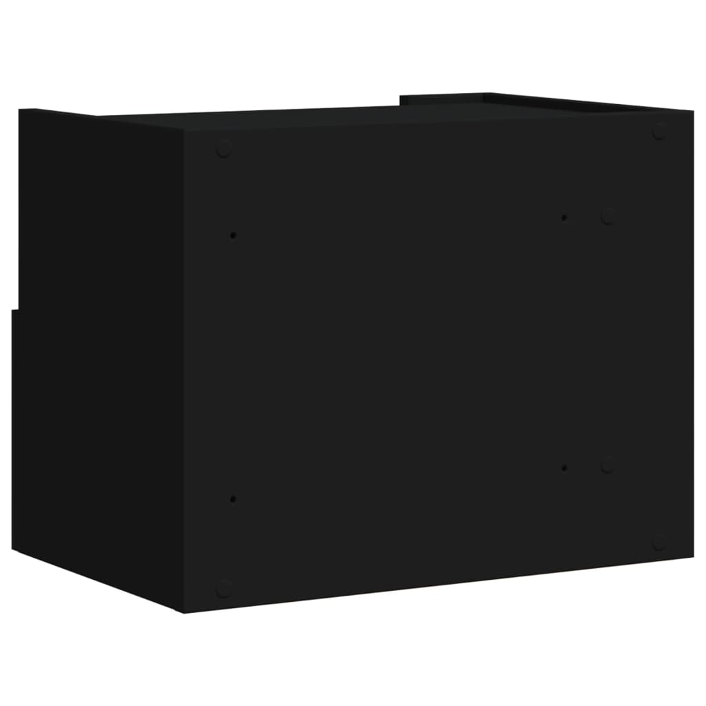 Wall Bedside Table Black 45x30x35 cm