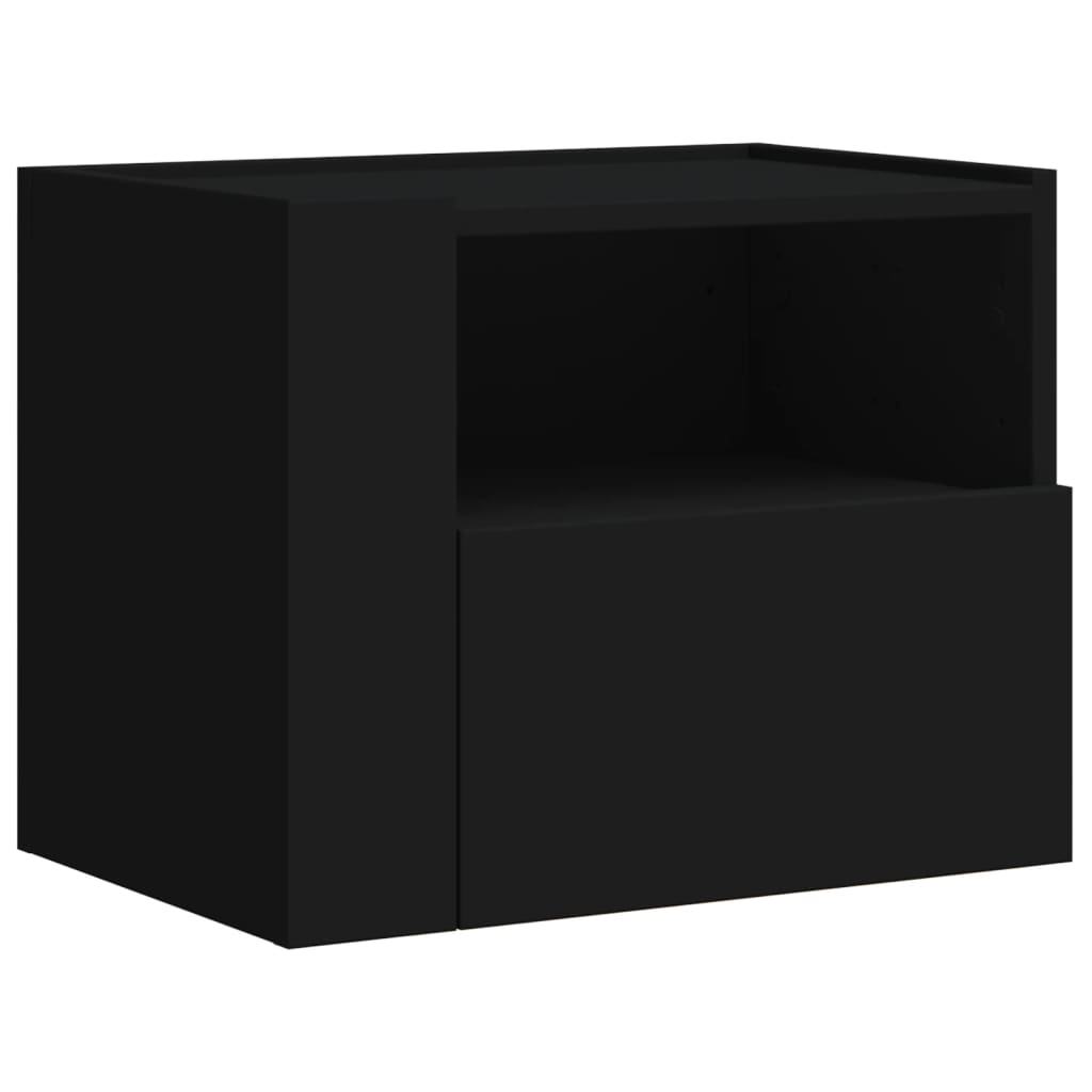 Wall Bedside Tables 2 pcs. Black 45x30x35 cm