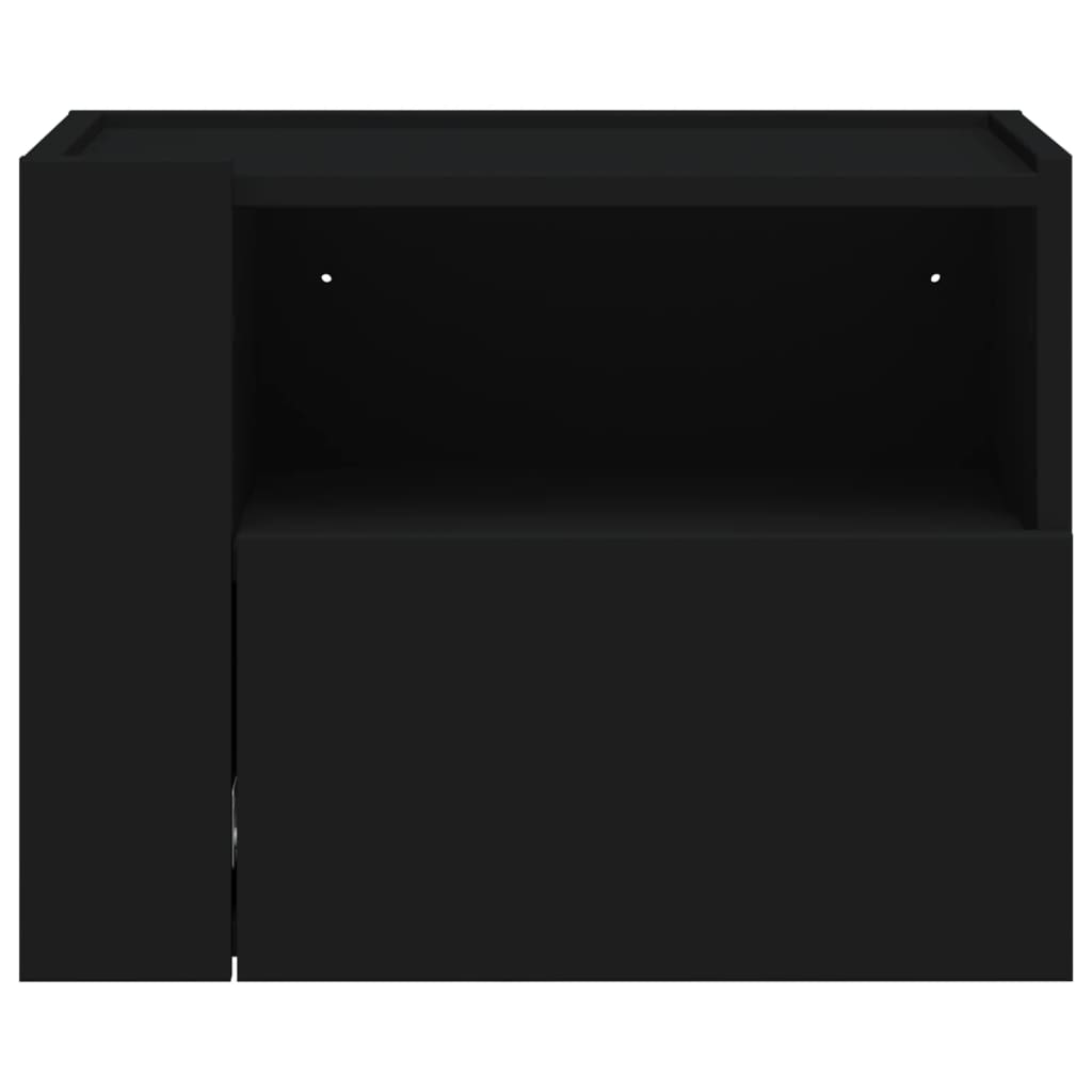 Wall Bedside Tables 2 pcs. Black 45x30x35 cm