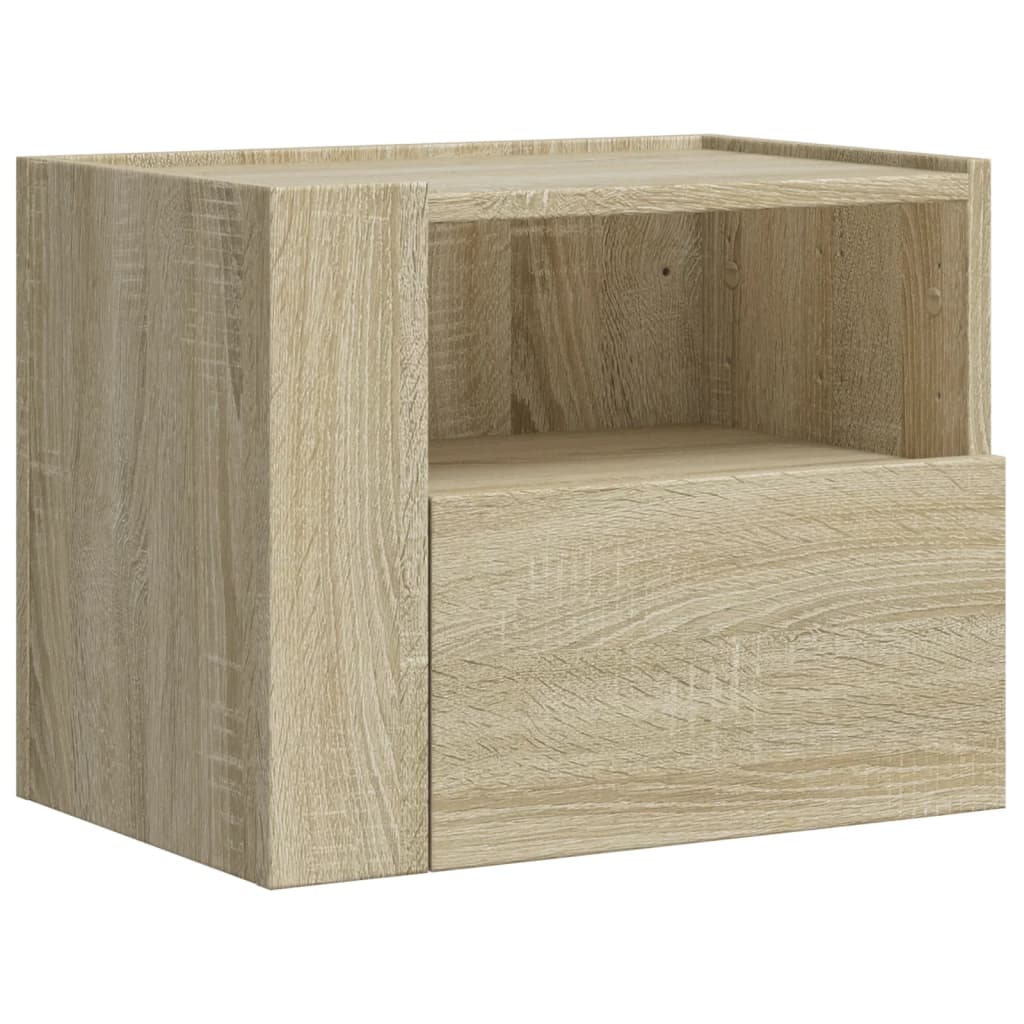 Wall-mounted bedside table Sonoma oak 45x30x35 cm