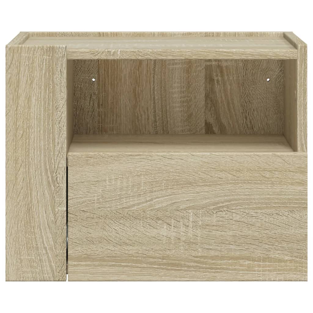 Wall-mounted bedside table Sonoma oak 45x30x35 cm