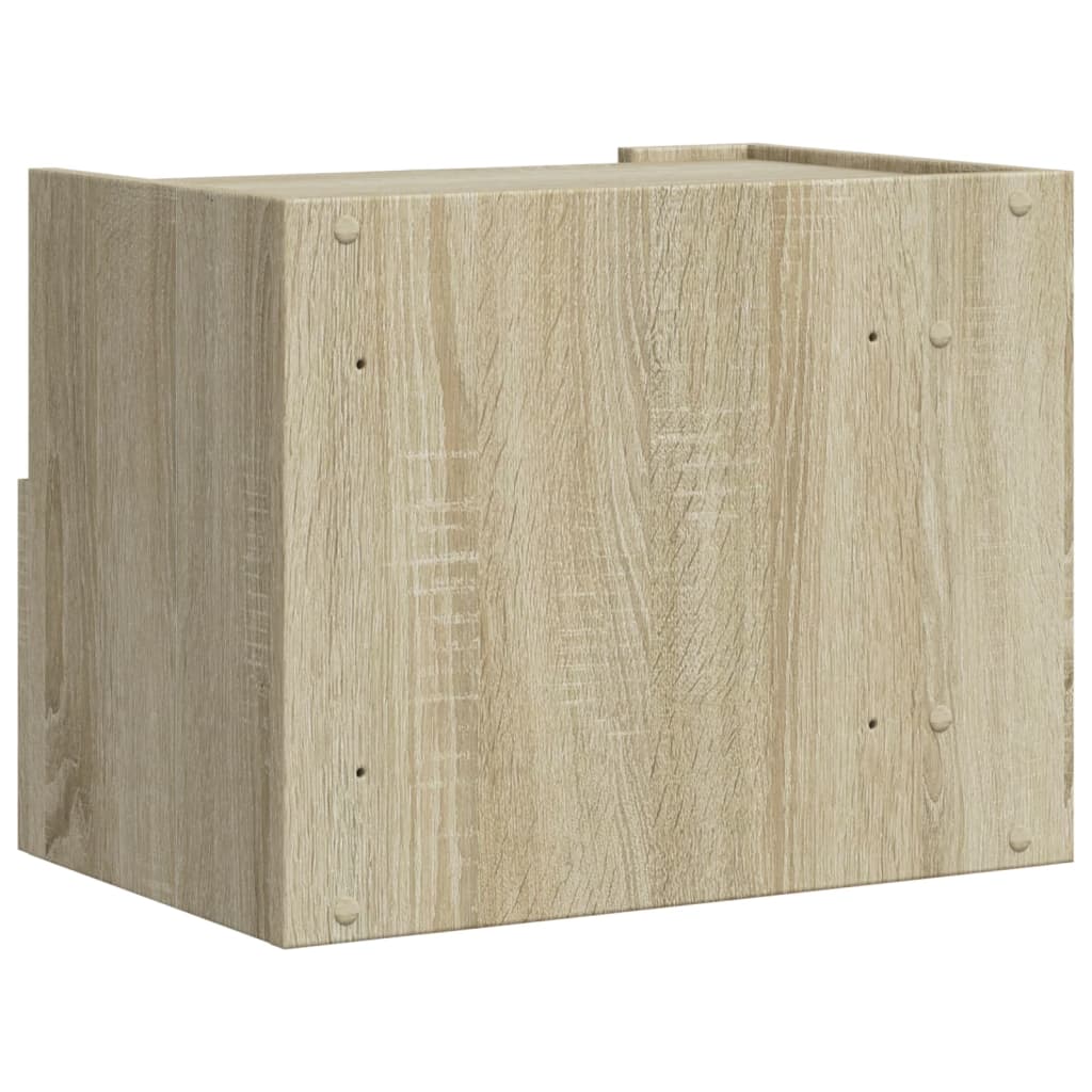 Wall-mounted bedside table Sonoma oak 45x30x35 cm