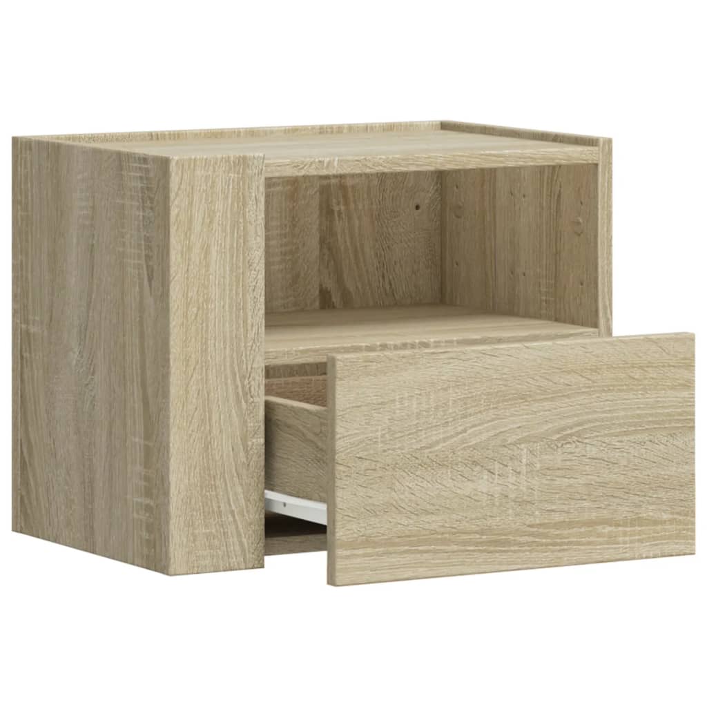 Wall-mounted bedside table Sonoma oak 45x30x35 cm