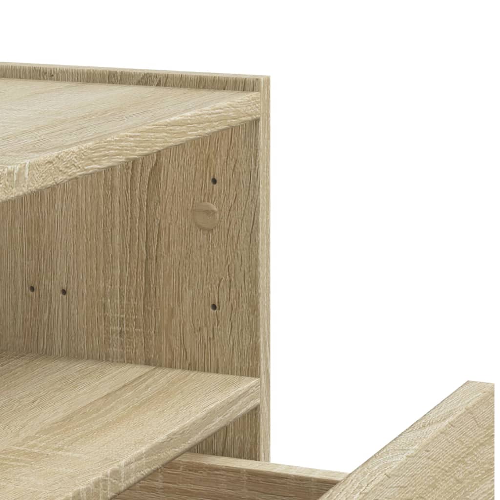 Wall-mounted bedside table Sonoma oak 45x30x35 cm
