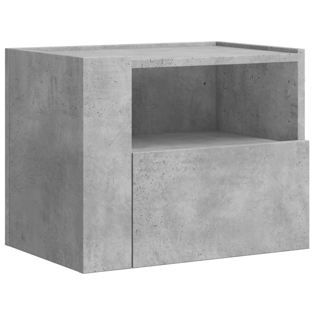 Wall-mounted bedside tables 2 pcs. Concrete grey 45x30x35 cm
