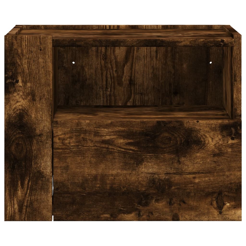 Wall-mounted bedside tables 2 pcs. Smoked oak 45x30x35 cm