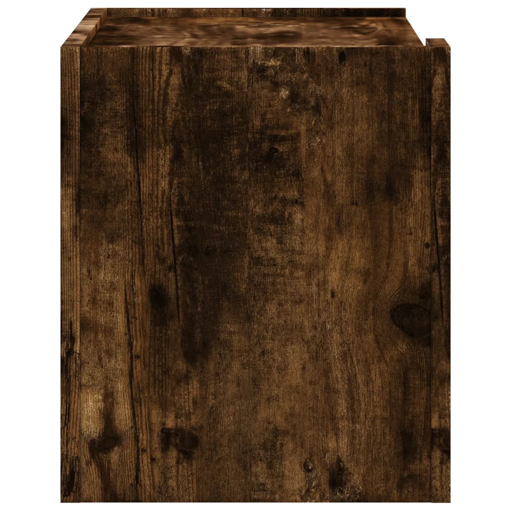 Wall-mounted bedside tables 2 pcs. Smoked oak 45x30x35 cm