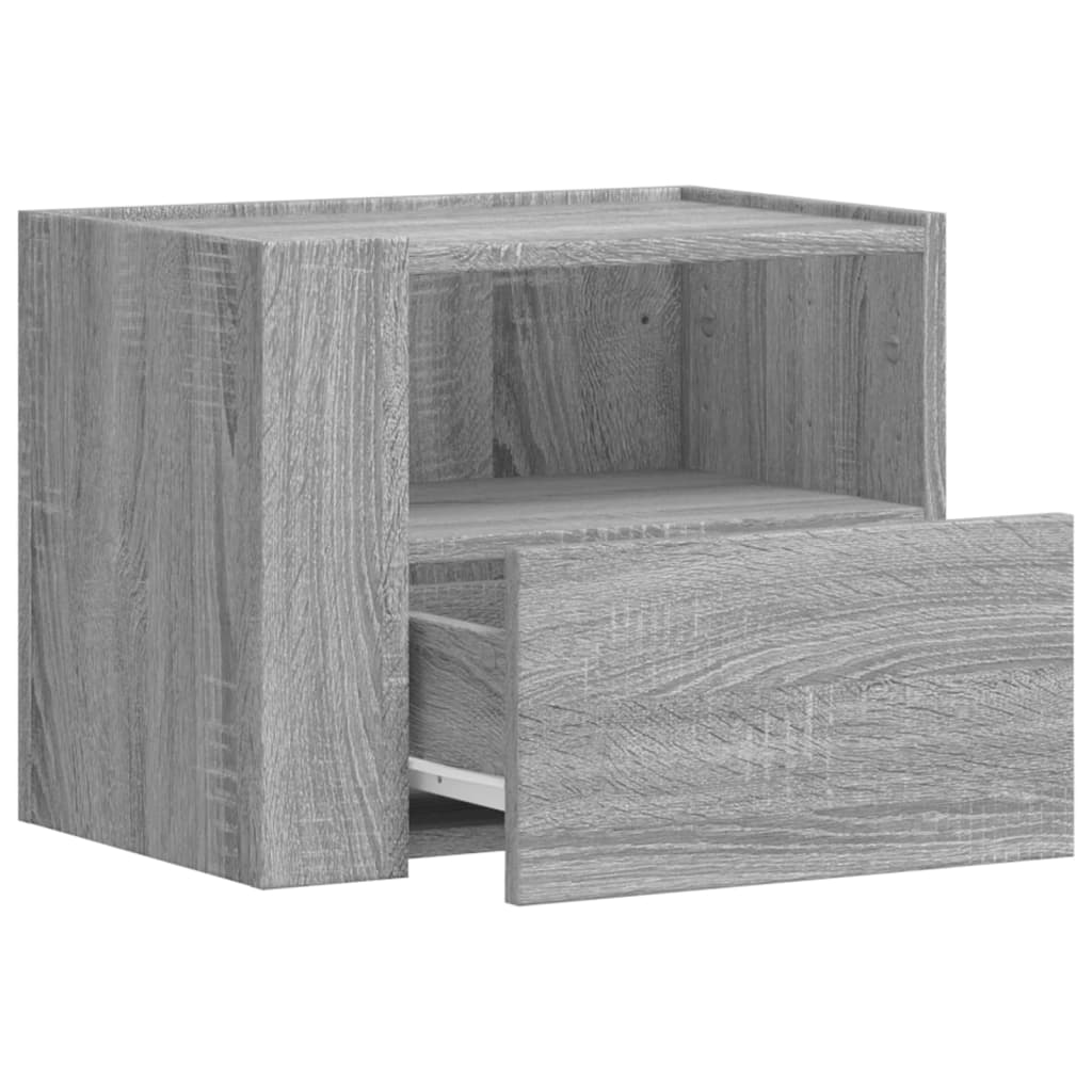 Wall Bedside Tables 2 pcs. Gray Sonoma 45x30x35 cm
