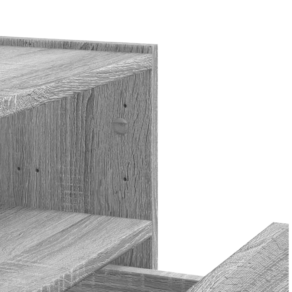 Wall Bedside Tables 2 pcs. Gray Sonoma 45x30x35 cm
