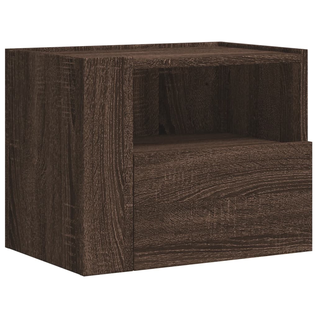 Wall Bedside Tables 2 pcs. Brown Oak Look 45x30x35 cm